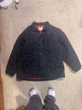 Vintage 90s Nike White Tag Insulated Puffer Jacket Black/Red Men's XL